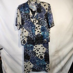 Pretty Pink Lined dress w/button up Shirt Size 2X (HD-12)